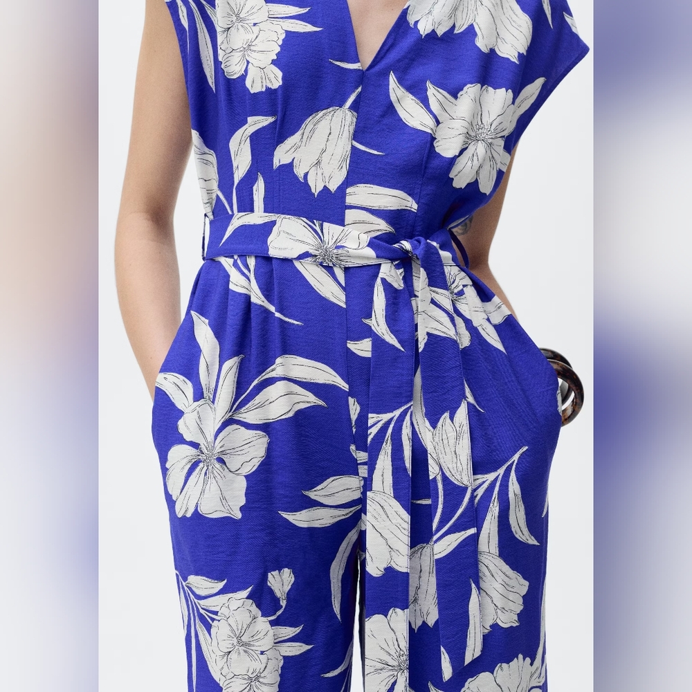 MANGO Floral Jumpsuit - Picture 3 of 4